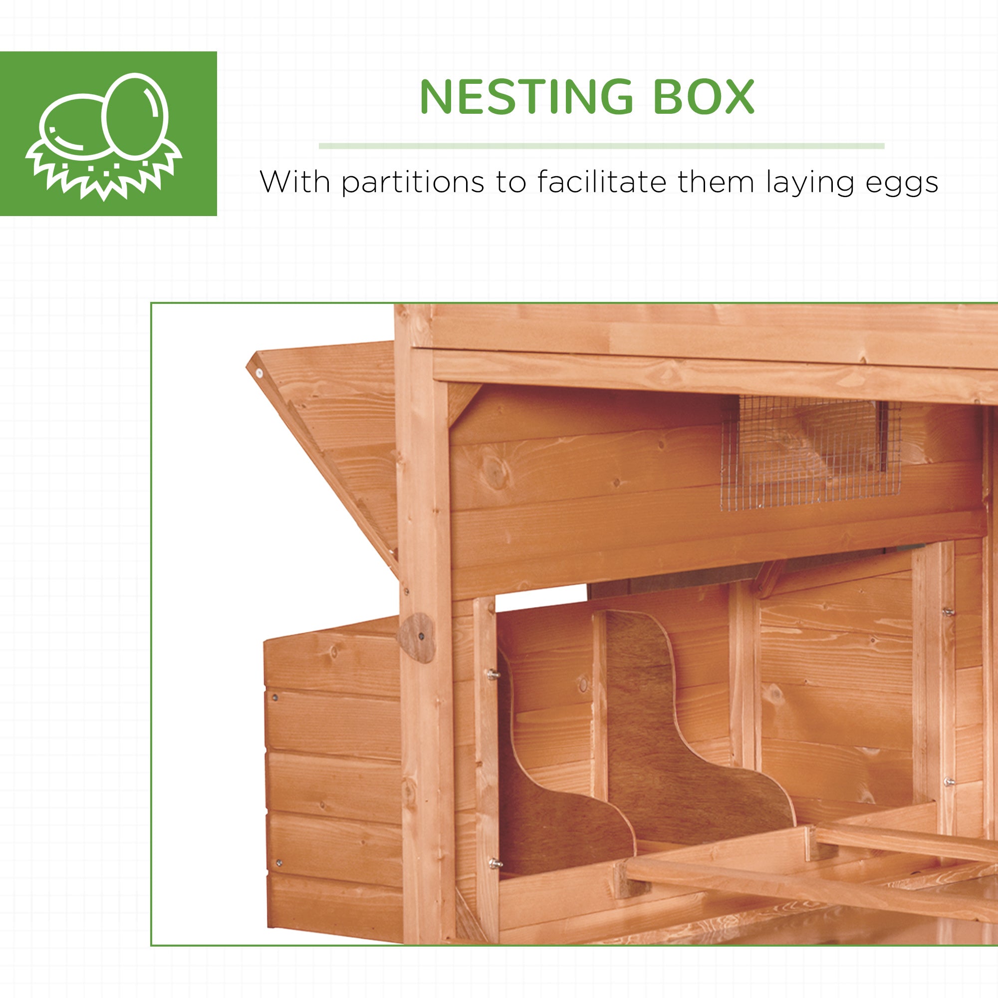 PawHut 137" Chicken Coop Wooden Large Hen House Deluxe Rabbit Hutch Lockable Poultry Cage Backyard with Nesting Box and Run, Orange